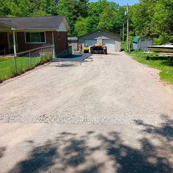 Tar and Chip Driveway in Pulaski